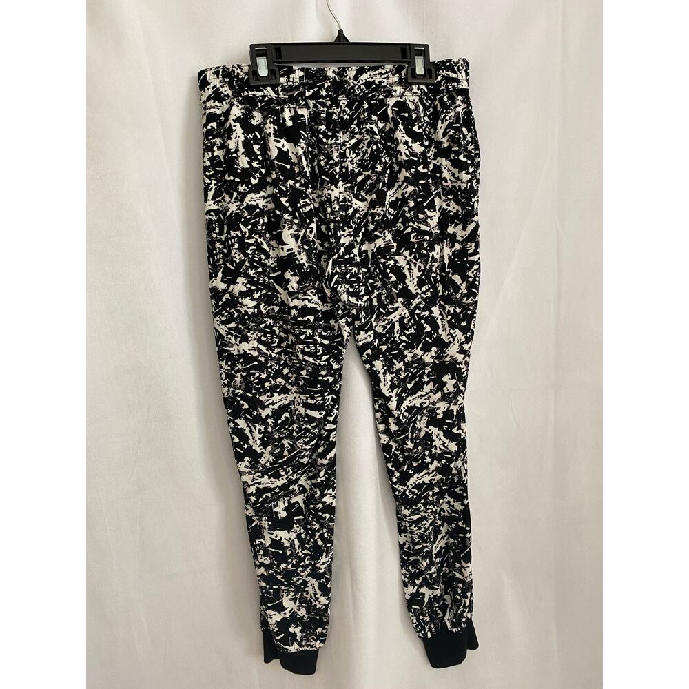 Banana Republic Black & White Marble Pattern Joggers Pockets Small - Picture 6 of 10